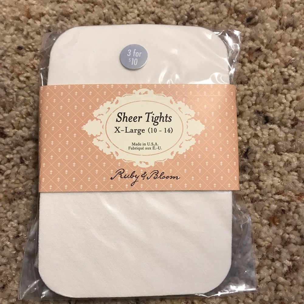 Ruby & Bloom Sheer Ivory Tights